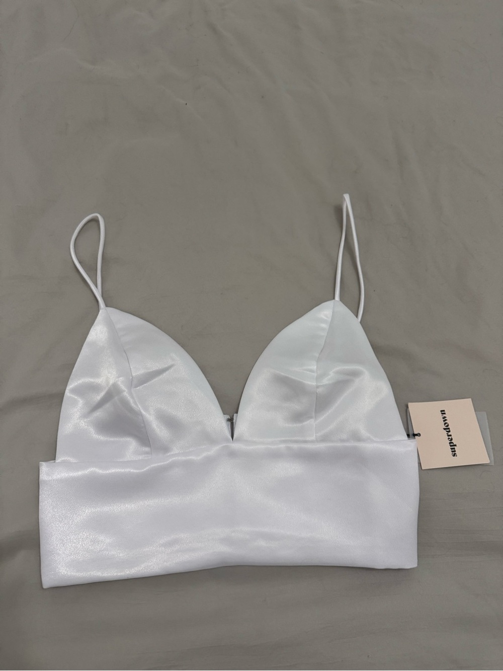 superdown White Bandeau Top